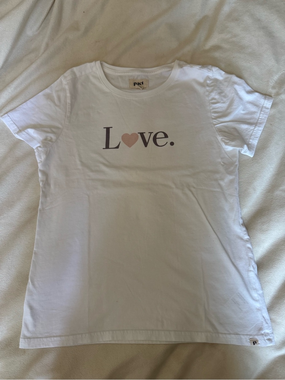 Pact 100% organic cotton Love tee shirt